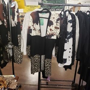 Long cardigan milti print